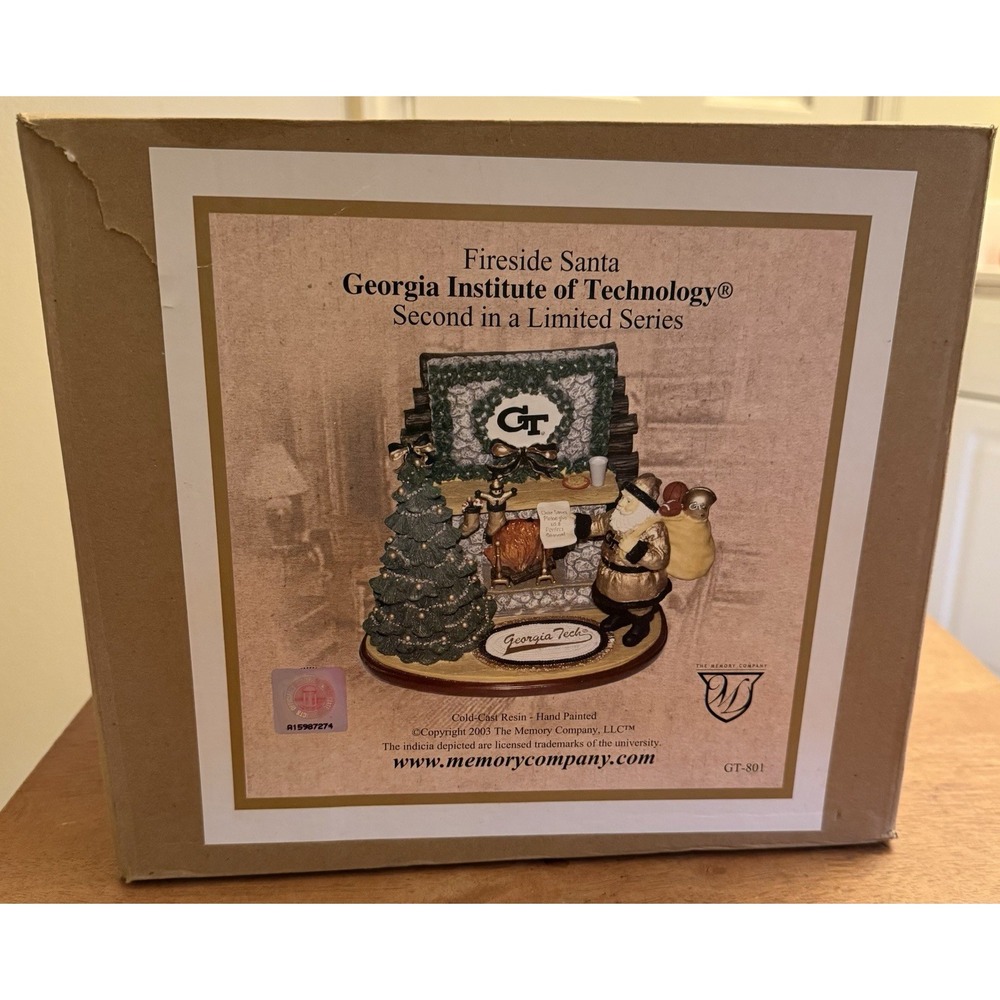 Vintage Fireside Santa Georgia Tech Memory Company Limited Series Rare GT-801